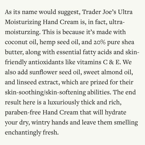 $8❤️‍🔥 Trader Joe’s Ultra Moisturizing Hand Cream 🤚🧴NEW IN BOX Lotion - Picture 3 of 4